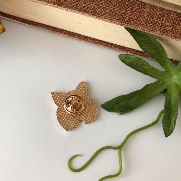 Corgi Butt Fluff Heart Enamel Pin Brooch Dog Lover - Picture 3 of 3